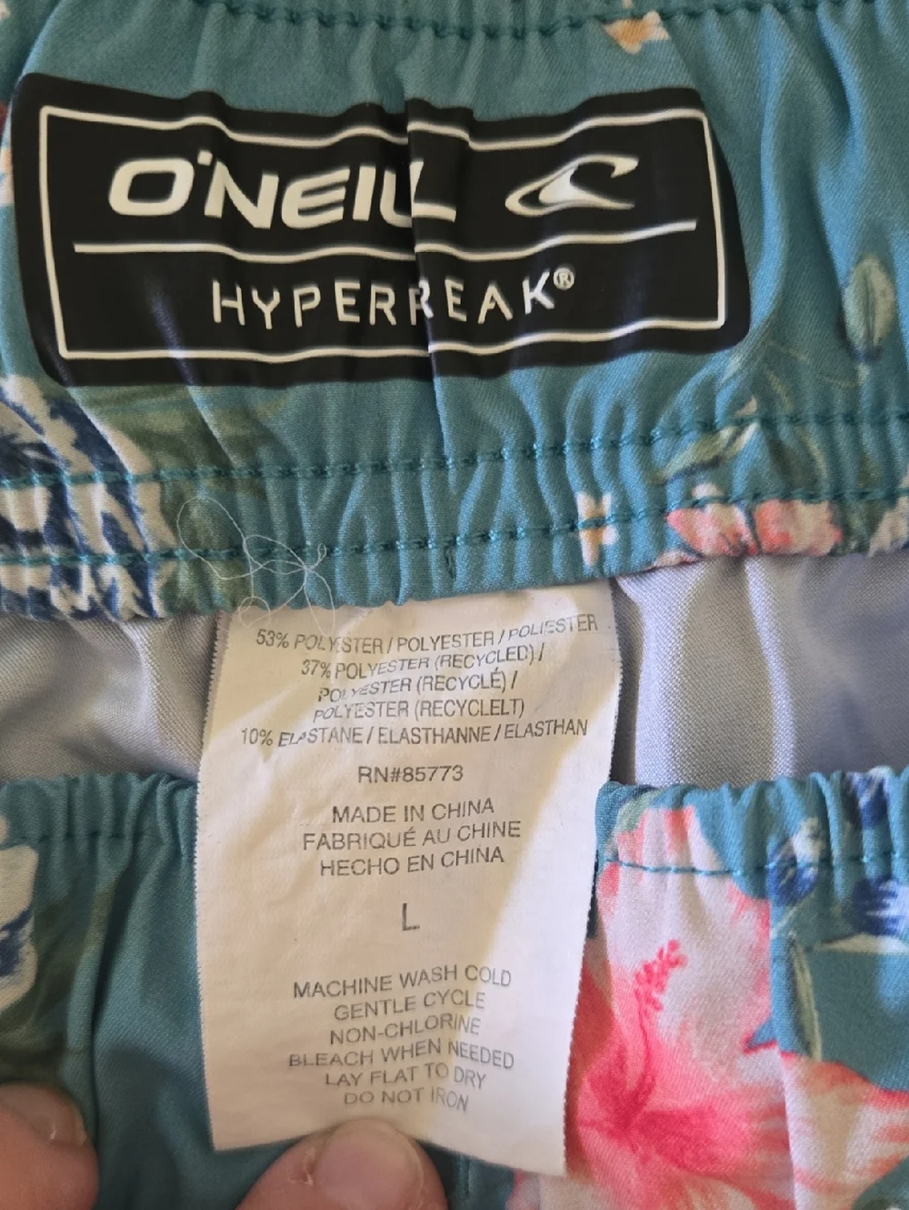 O'Neill Teal Floral Board Shorts